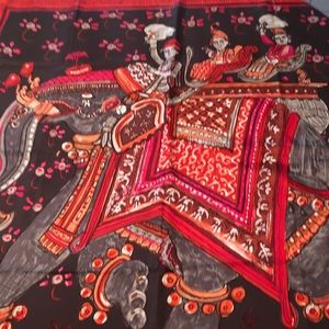 Hermes Beloved India by Philippe Dumas, 90cm Carré 100%Silk, and 100% Authentic